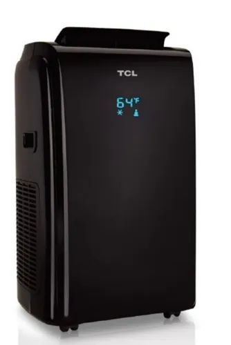 TCL TAC-12CP/KB mobiles Klimagerät - Tragbare Klimaanlage in Schwarz mit 11000 BTU Kühlleistung, Fernbedienung und Luftentfeuchter für komfortable Kühlung überall.