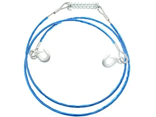 HAFIX Abschleppseil Feder Dämpfung Zugseil Stahlseil 3,5m x 8mm 3000kg