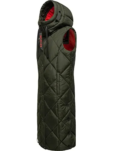 Produktbild Navahoo Damen Winter Steppweste mit Kapuze Schnuckel Dark Olive Gr. S