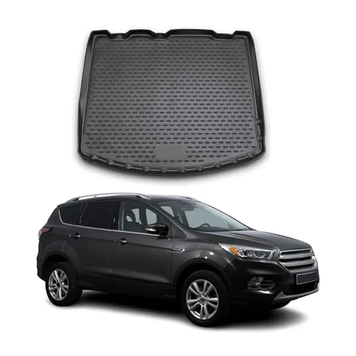 OMAC Kofferraummatte für Ford Kuga 2013-2019 - Automatten, leicht zu reinigen und rutschfest, bieten perfekten Schutz für den Kofferraum Ihres Ford Kuga.