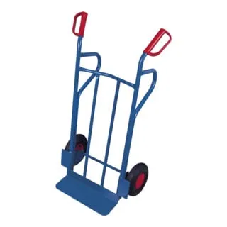 Variofit Stahlrohrkarre mit großer Schaufel und Luftbereifung - Robuste Sackkarre mit 250 kg Traglast, stabiler Schweißkonstruktion und innovativen Sicherheitsgriffen. Ideal für den professionellen Einsatz.