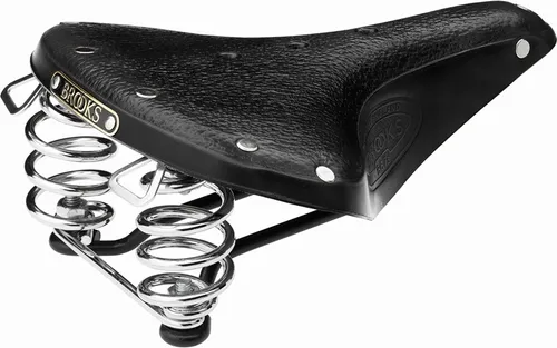 Brooks Damen Fahrradsattel B67 S, schwarz - Fahrradsattel für Damen mit Druckfeder und Eindrahtgestell, ideal für komfortables Touring, Gewicht: 830g, Maße: 240 x 205 x 85 mm