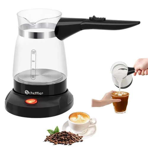 Elektrischer Kaffeekocher 600W 0,5L Glas Mokkakanne Espresso- Kaffeemaschine