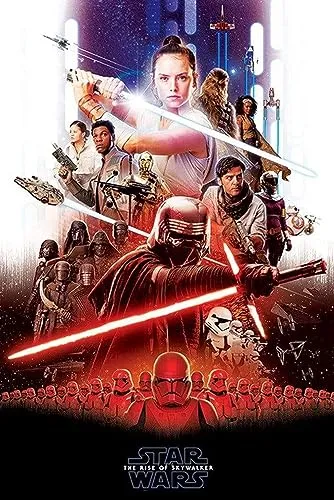 Star Wars Episode 9 Poster Epic, The Rise of Skywalker Collage mit Rey (Daisy Ridley).