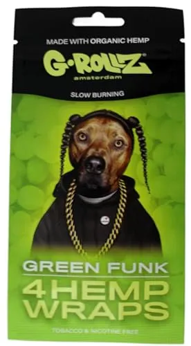 G-Rollz Green Funk Hemp Wraps, 4 Blunts