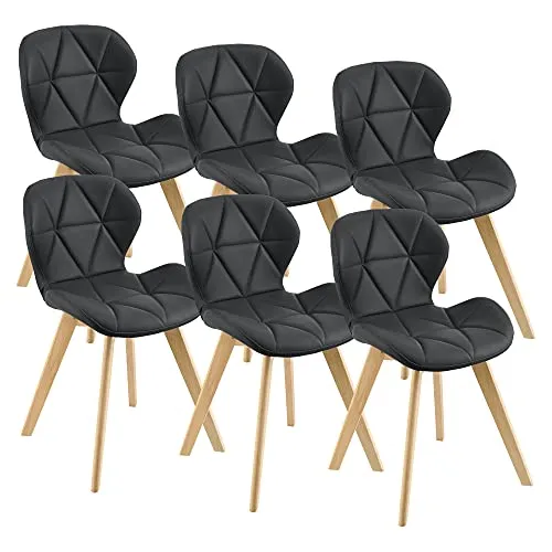 [en.casa] Esszimmerstuhl Älmhult 6-er Set - Stilvolle Polsterstühle für jeden Raum - Esszimmerstühle Set aus 6 eleganten Stühlen mit weicher Polsterung für hohen Sitzkomfort – ideal für Esszimmer, Küche oder Wohnzimmer.