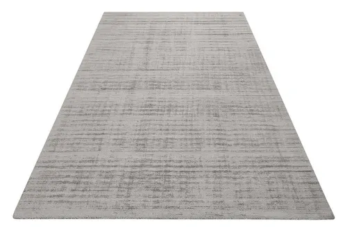 Esprit Teppich Gil – Handgewebter Kurzflorteppich in Melange-Grau - Teppich in rechteckiger Form (160 x 230 cm), handgewebt aus pflegeleichtem, strapazierfähigem Polyester mit seidig glänzender Farbbrillanz. Ideal für stilvolle Wohnräume.