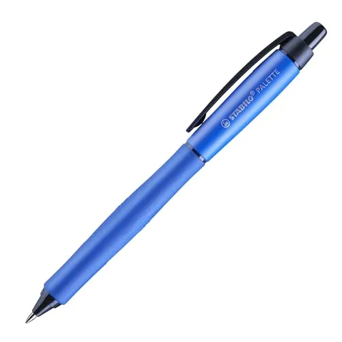 STABILO - Tintenroller mit Druckmechanik - PALETTE - Strichbreite F (0,4 mm) - Einzelstift - blau