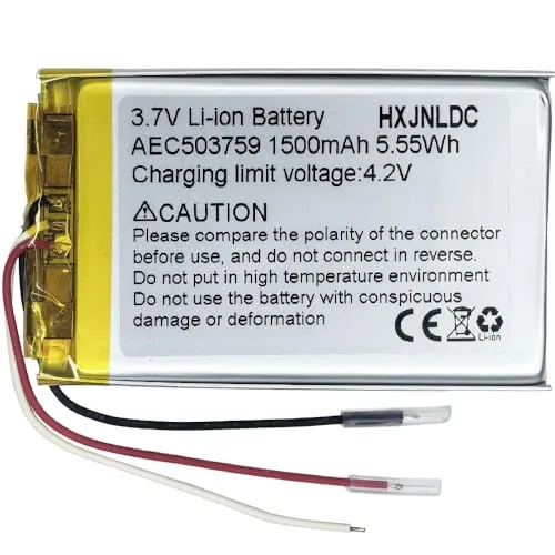 DC 3.7V AEC503759 1500mAh wiederaufladbare Lithium-Polymer-Batterie passend für Steelseries Arctis 7 Wireless Gaming Headset Batteriewechsel