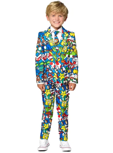 Opposuits Partyanzug Boys Super Mario in blau von OppoSuits