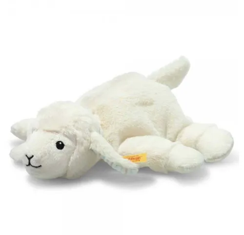 Steiff Floppy Linda Lamm 20 cm - Kuscheliges Plüschschaf - Stofftiere & Teddybären, 20 cm großes Plüschschaf aus extra weichem Material, ideal zum Kuscheln und Spielen, maschinenwaschbar bis 30°C.