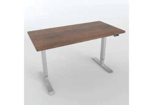 VESKA Höhenverstellbarer Schreibtisch - Flexibles Sitz- & Stehpult mit Touchscreen - Kinderschreibtische mit stufenloser Höhenverstellung von 71-120 cm für ergonomisches Arbeiten. Massive Stahlfüße sorgen für einen sicheren Stand und eine wasserabweisende Tischplatte schützt vor Kratzern.