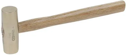 KS Tools Maschinistenhammer 640g mit Hickory-Stiel - Hämmer, funkenfrei und explosionsgeschützt dank Aluminium-Bronze, ideal für anspruchsvolle Anwendungen in Werkstätten.