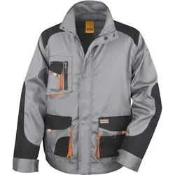 Result WORK-GUARD R316X Herren Arbeitsjacke - Grau/Schwarz/Orange - Größe XXL - Leichte und winddichte Arbeitsjacke mit multifunktionalen Taschen und verstärkten Nähten. Ideal für den professionellen Einsatz, bietet sie Schutz und Funktionalität.