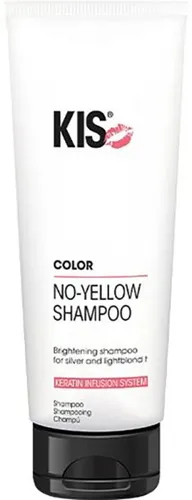 KIS No Yellow Shampoo 250 ml - KIS No Yellow Shampoo 250 ml für graues und hellblondes Haar. Neutralisiert Gelbstiche und sorgt für strahlenden Glanz. Ideal für die wöchentliche Anwendung zur Auffrischung der Haarfarbe.