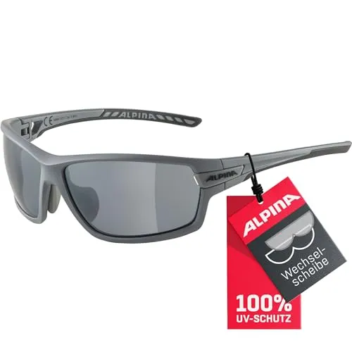 ALPINA TRI-Scray 2.0 Sportbrille - Sportbrille mit 100% UV-Schutz und bruchsicheren Ceramic-Scheiben, ideal für optimale Sicht und Schutz bei jedem Wetter.