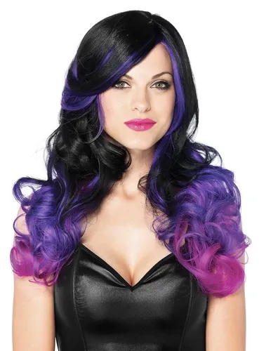 Allure Multi Color Wig Black/Purple in schwarz von Leg Avenue