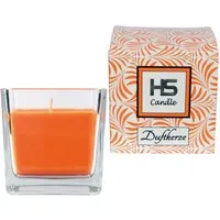 HS Candle Duftkerze & Glas Viereck 8 x 7,5 cm Honigmelone