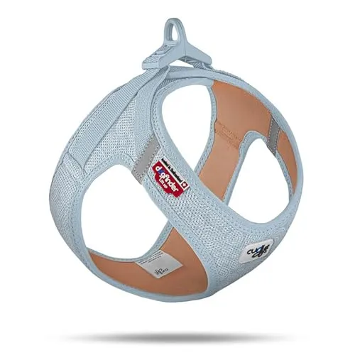 CURLI Vest Geschirr Clasp Air-Mesh Airblue Special Edition SE24-AB (3XS) - Exklusives Air-Mesh Geschirr für kleine Hunde, leicht und atmungsaktiv für optimalen Tragekomfort. Ideal für entspannte Spaziergänge und aktive Abenteuer! Perfekt für modebewusste Vierbeiner.