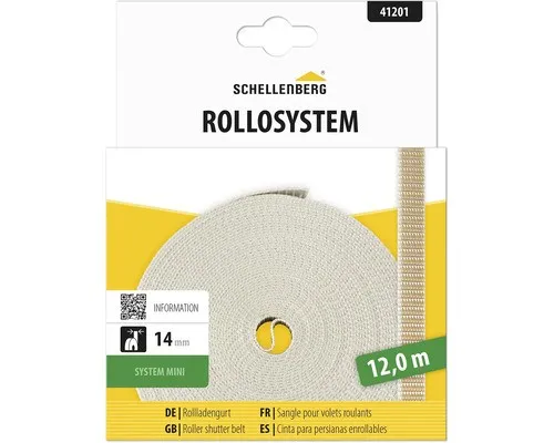 Rollladengurt Mini Schellenberg 41201, 14 mm/12 m, beige