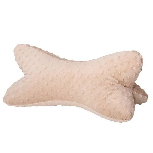 Dr. Berger Leseknochen Minky Sandbeige 40 x 18 cm - Ergonomisches Lesekissen für Nacken- und Rückenentspannung, ideal zum Lesen oder Fernsehen. Hergestellt aus kuscheligem Minky Plüschstoff, langlebig und formstabil.