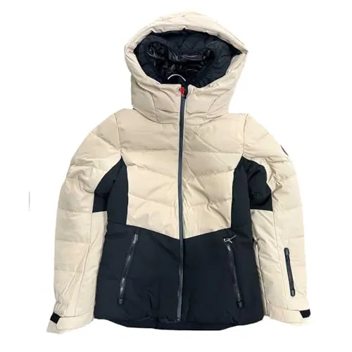 ICEPEAK Damen Jacke ELECTRA - Wattierte, wasserabweisende Jacke mit verstellbarer Kapuze und exzellenter Wärmeisolierung, ideal für aktive Outdoor-Aktivitäten