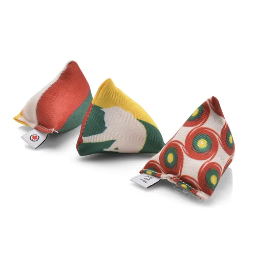 Katzenspielzeug Katzenkissen Spielkissen 3er Set Mini-Pyramiden Reggae Line
