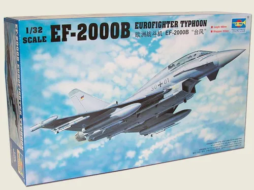 Trumpeter 02279 EF-200B Eurofighter Typhoon Bausatz 1:32 - Flugzeugbausatz im Maßstab 1:32, ideal für Modellbau-Enthusiasten ab 14 Jahren, enthält alles für den Zusammenbau des detaillierten Eurofighter Typhoon.