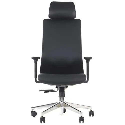 Ergonomischer Drehstuhl AKCENT PU mit verchromtem Gestell