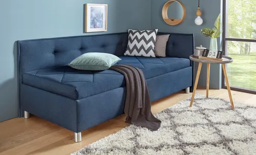 Maintal Polsterliege, mit Seiten- und Rückenteil in blau von Maintal