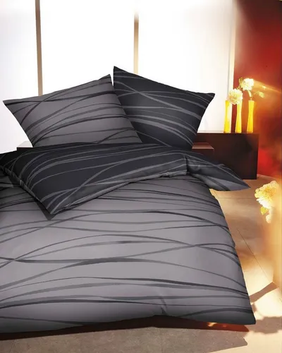 Kaeppel Wendebettwäsche Mako-Satin dunkelgrau von Kaeppel