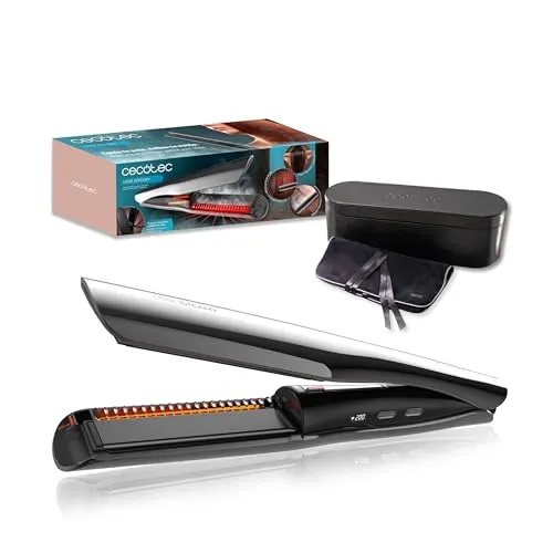Cecotec Professionelles Haarglätteisen mit Kabel Ritualcare Steamy. 62W, Fortschrittliche Dampftechnologie, Keramikplatten, abnehmbarer magnetischer Wassertank, 360°-Kabel, LED-Display.