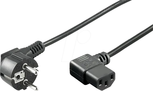 NKSK 150 SW GEW - Netzkabel, Schutzkontaktstecker gew, 1,5 m, schw, C13 gew