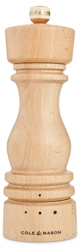 Cole & Mason London Salzmühle aus Buchenholz 18 cm mit Keramikmahlwerk
