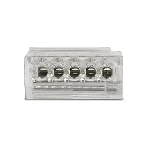 REV Kabelklemme, Steck-Dosenklemmen 5-polig, 0,5-2,5mm², für starre Adern, transparent