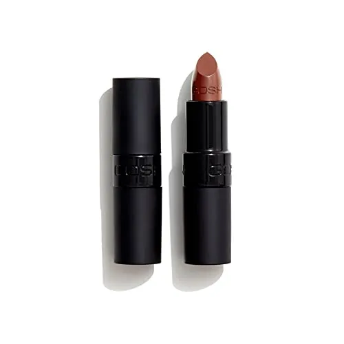 GOSH Velvet Touch Lippenstift mit extra Farb-Pigmenten für ein intensives & langanhaltendes Ergebnis I reflektierende Partikel für den Glossy Look I Vitamin E für gepflegte Lippen I 003 Matt Antique