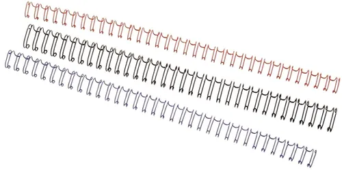 GBC Drahtbinderücken WireBind A4 21 Ringe 6 mm schwarz - 100 Stück Drahtbinderücken für A4-Unterlagen, ideal für professionelle Bindungen und langlebige Präsentationen.