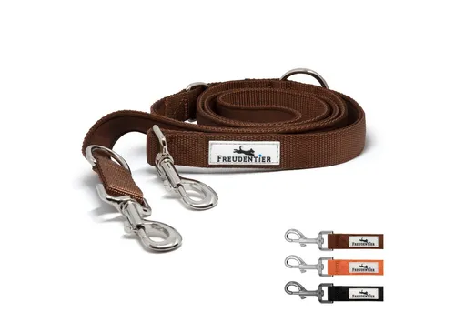 Freudentier Hundeleine 2m, verstellbar & gepolstert, Führleine aus Nylon, für mittelgroße & große Hunde