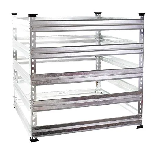 Wiltec Gartenkomposter 120 x 120 x 90 cm - Robuster Komposter aus verzinktem Metall mit 1300 Litern Volumen für effiziente Kompostierung. Ideal für nachhaltige Gartenpflege und witterungsbeständig für den Außenbereich.