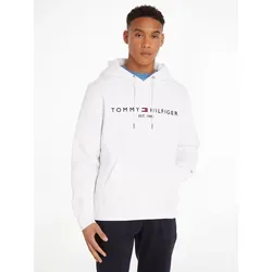 Tommy Hilfiger Herren Hoodie mit Kapuze - Weiß (White), S - Kapuzenpullover für Herren, ikonisches Design mit Tommy Hilfiger Logo, aus hochwertiger Baumwollmischung für optimalen Tragekomfort und vielseitigen Einsatz.