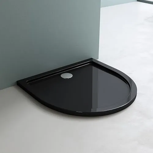 Mai & Mai Duschtasse Lucia/Faro in schwarz Duschwanne aus Acryl, Form: Halbkreis, BTH: 90x90x4cm