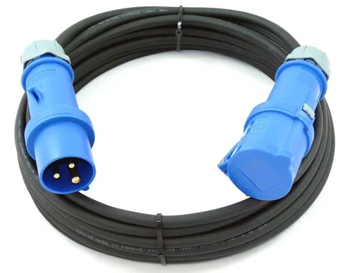 maxgo® CEE Camping Verlängerung 16A 10m - Netzkabel für den Außenbereich, ideal für Camping und Wohnmobile mit robustem Gummimantel und hoher Abriebfestigkeit.
