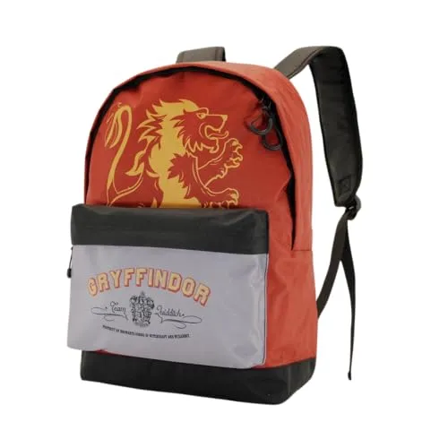 Harry Potter Gryffindor-FAN HS Rucksack - Leichter urbaner Rucksack, mit verstellbaren Schultergurten und praktischer Fronttasche, ideal für Fans und den Alltag