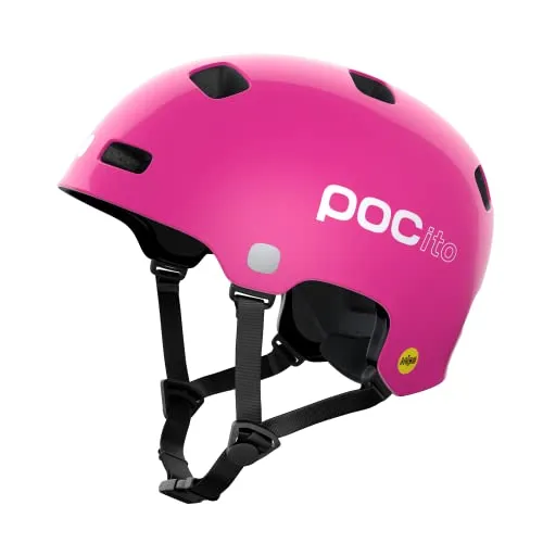POC Pocito Crane mit MIPS Kinderhelm - Fahrradhelm für Kinder mit MIPS-Technologie für maximalen Schutz, leuchtenden Farben für hohe Sichtbarkeit und einfache Größenverstellung.
