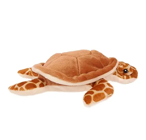 PIA Plüschtier Schildkröte 28 cm, braun beige, Schildkröten Stofftiere Kuscheltiere Wasserschildkröte