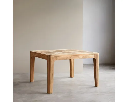Tikamoon Esstisch Ruth aus massivem, recyceltem Teakholz 120x120 - Stilvoller Esstisch aus FSC®-zertifiziertem, recyceltem Teakholz. Ideal für bis zu 6 Personen, bringt er eine warme Atmosphäre in Ihr Zuhause. Genießen Sie die Kombination aus Design und Nachhaltigkeit!