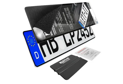 KLETT-IT Kennzeichenhalter für Auto rahmenlos Klett Original Klett-IT®, (2 Stück)