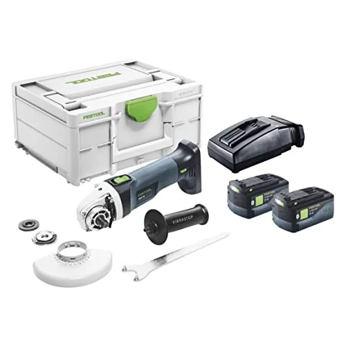 Festool Akku-Winkelschleifer AGC 18-125 5,0 EBI-Plus - Schleifmaschinen, leistungsstarker Akku-Winkelschleifer mit bürstenlosem Motor für langlebige Nutzung und stufenlos regelbarer Drehzahl für präzises Arbeiten.