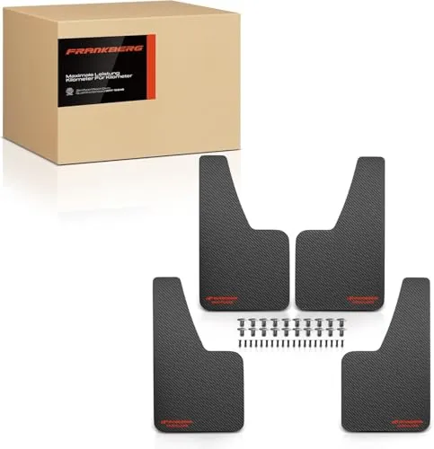 Frankberg 4x Universal Auto Schmutzfänger Spritzschutz Schneidbar | Kompatibel mit 3er E46, A6 4B2 4B4, P.a.s.s.a.t 3C2, S-Klasse V220 W220, 7er E23, 5er E28, J.e.t.t.a III 1K2, A4 8E2