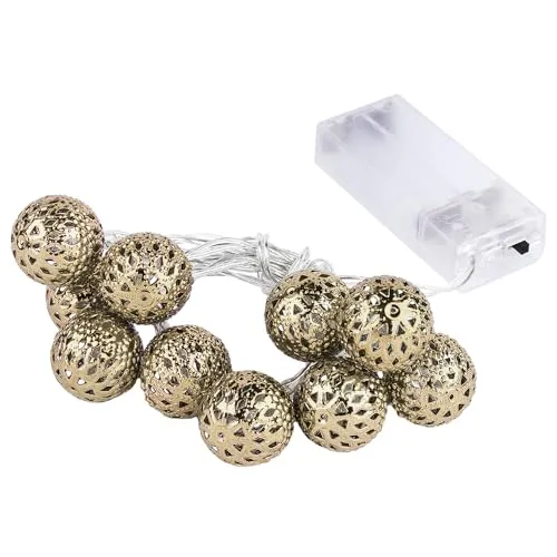 Ideen mit Herz LED-Lichterkette CHAMPAGNER-KUGELN | Warmweiß | | Mit Timer-Funktion